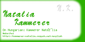 natalia kammerer business card